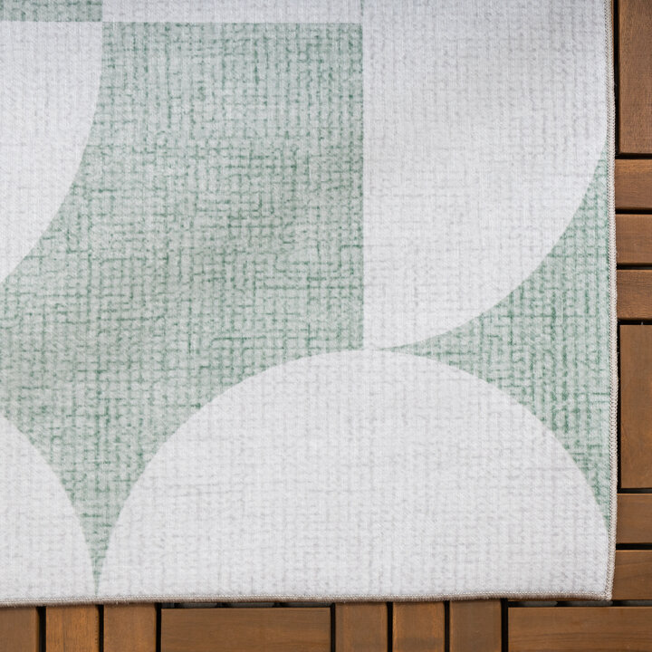 Gartenteppich Abstrakt - Groovy Tiles Grün