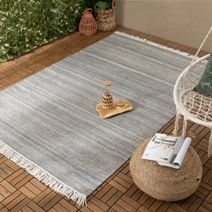 In- & Outdoor Teppich - Indy Grau Blau