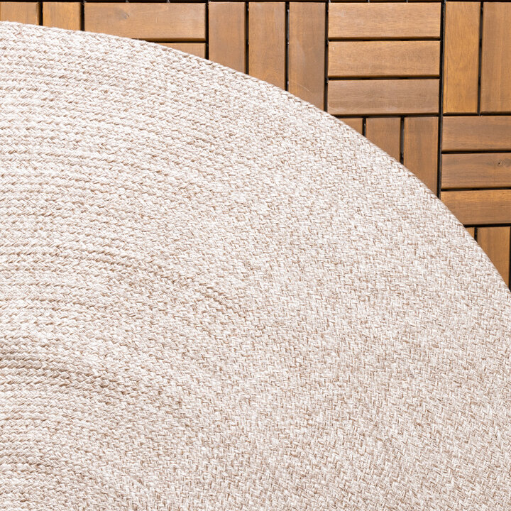 In- & Outdoor Jute Teppich Oval - Bali Beige