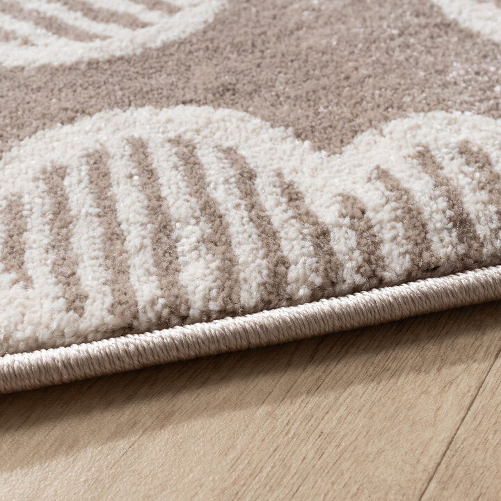 Teppich Kinderzimmer - Bowie Blume Taupe