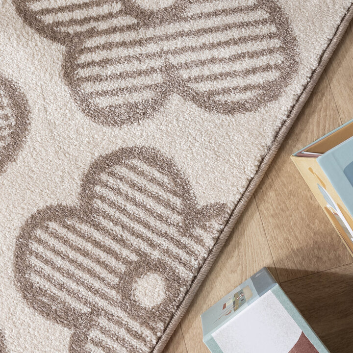 Teppich Kinderzimmer - Bowie Blume Creme