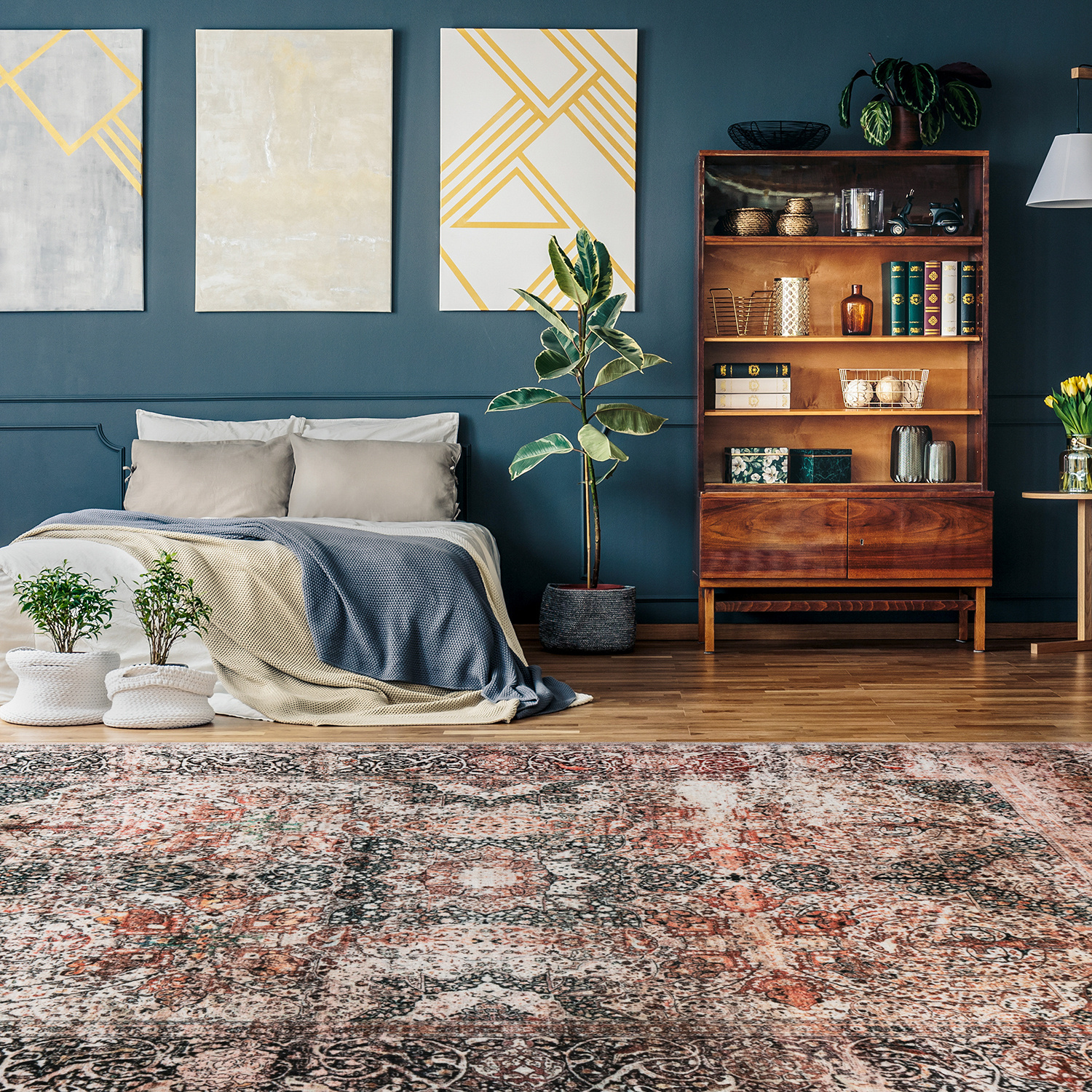 Orientteppich - Sarah Medaillon 200 Rot Schwarz