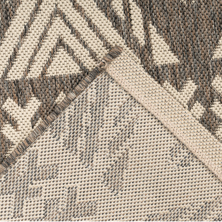 In- & Outdoor Teppich - Swash Geo 500 Braun Creme