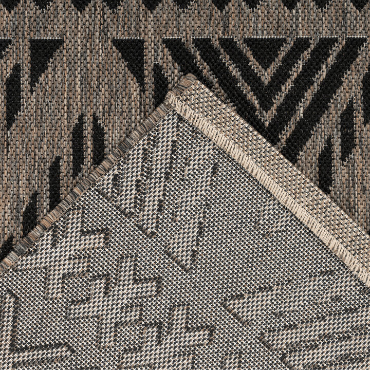 In- & Outdoor Teppich - Swash Geo 500 Braun Grau