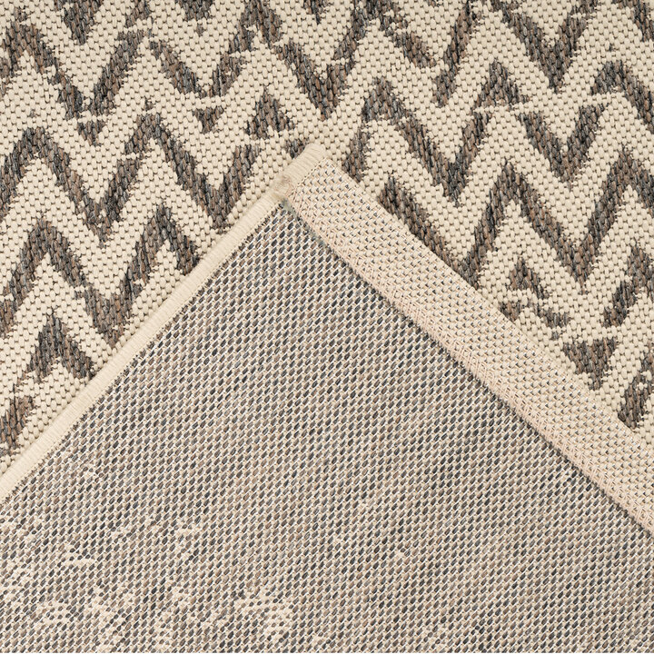 In- & Outdoor Teppich - Swash ZigZag 600 Creme Braun