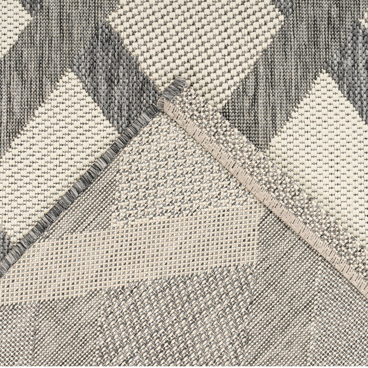 In- & Outdoor Teppich - Swash Diamonds 800 Creme Grau 