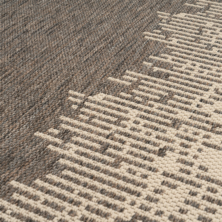 In- & Outdoor Teppich - Swash Border 900 Braun Creme 