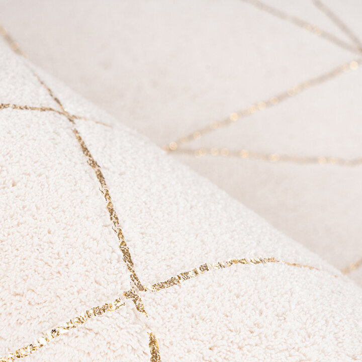 Geometrischer Teppich - Botticino 125 Creme Gold
