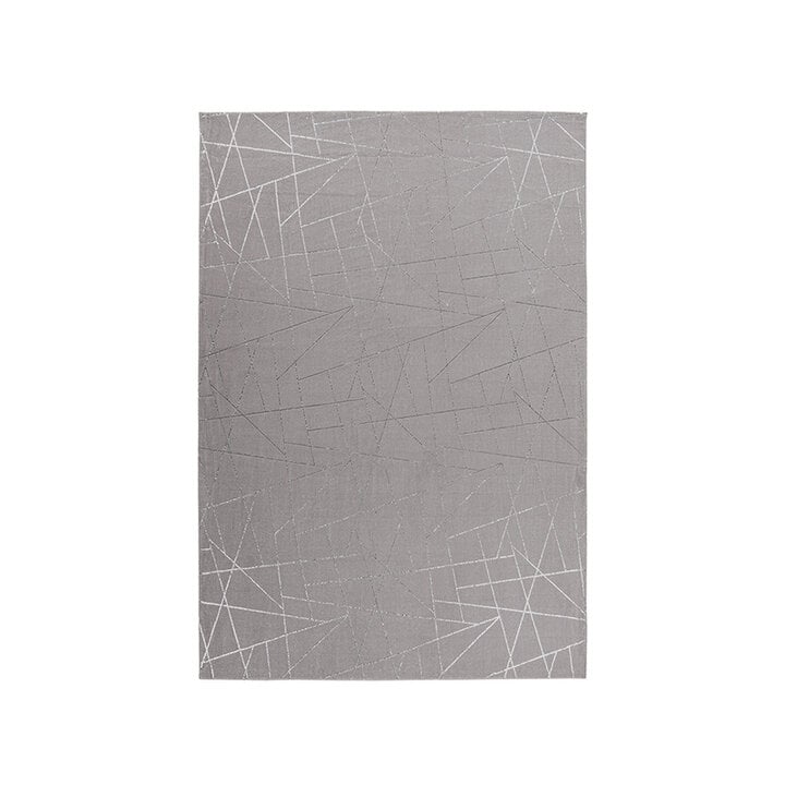 Geometrischer Teppich - Botticino 125 Taupe Silber