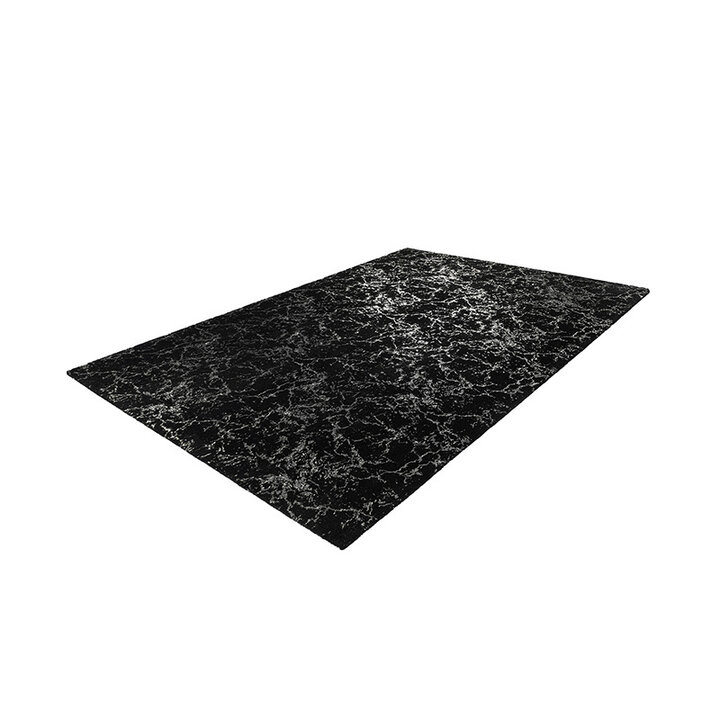 Marmor Teppich - Botticino 225 Schwarz Silber