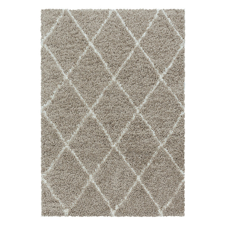 Berberteppich - Agadir Lines Beige Creme 