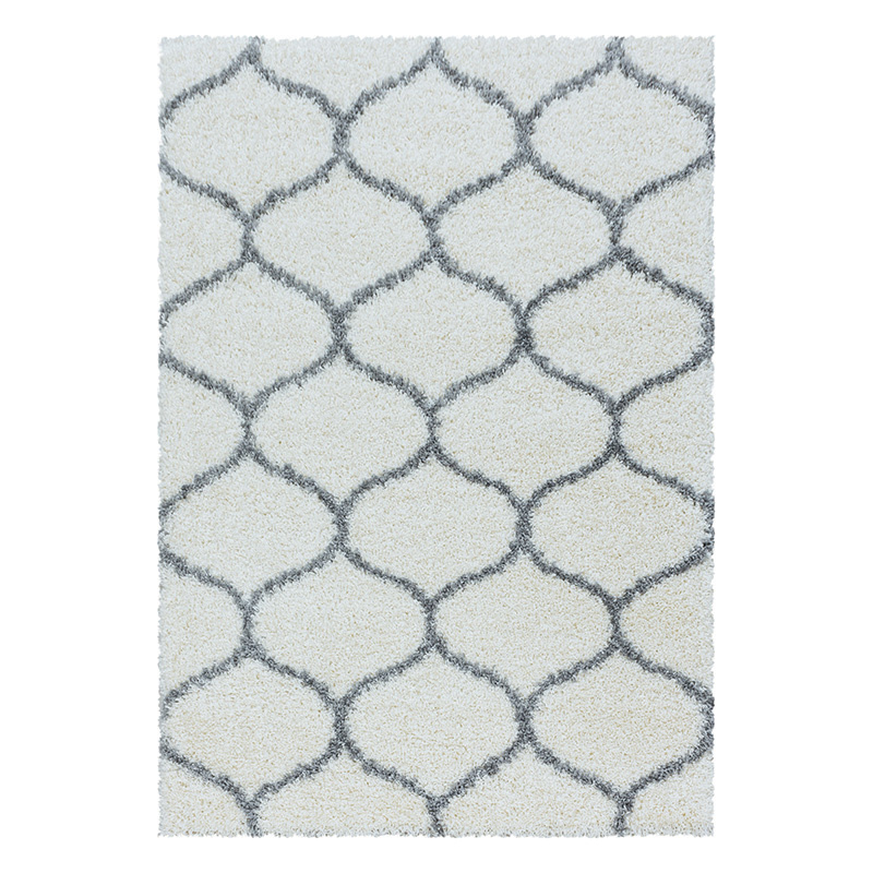 Berberteppich - Agadir Circle Creme Grau - sfeer