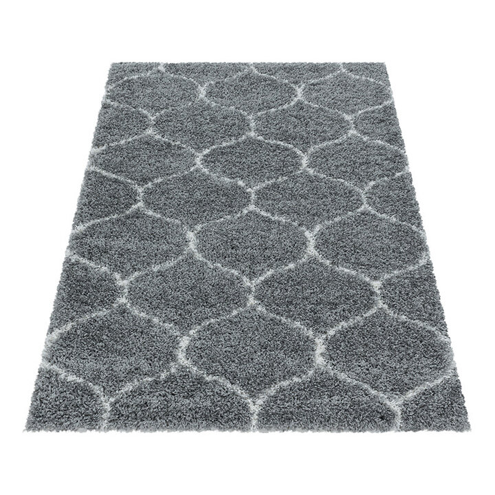 Berberteppich - Agadir Circle Grau Creme