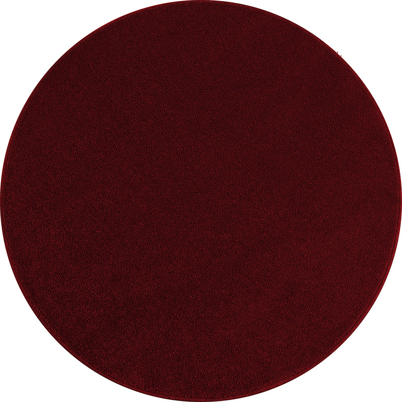 Kurzflor Teppich Rund - Asa Rot