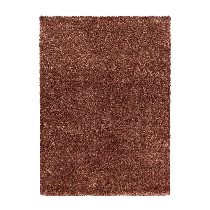 Hochflor Teppich - Blushy Terracotta Braun