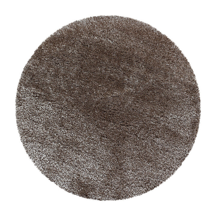 Hochflor Teppich Rund - Blushy Taupe