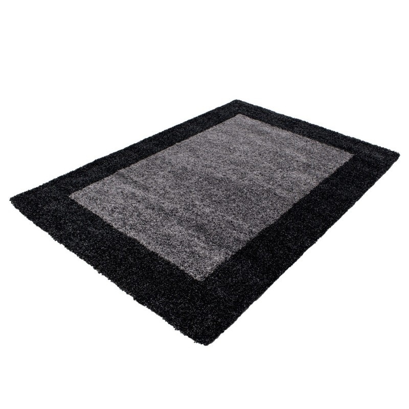 Hochflor Teppich - Edge Schwarz - sfeer