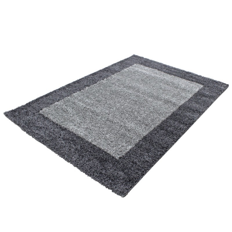 Hochflor Teppich - Edge Grau - sfeer