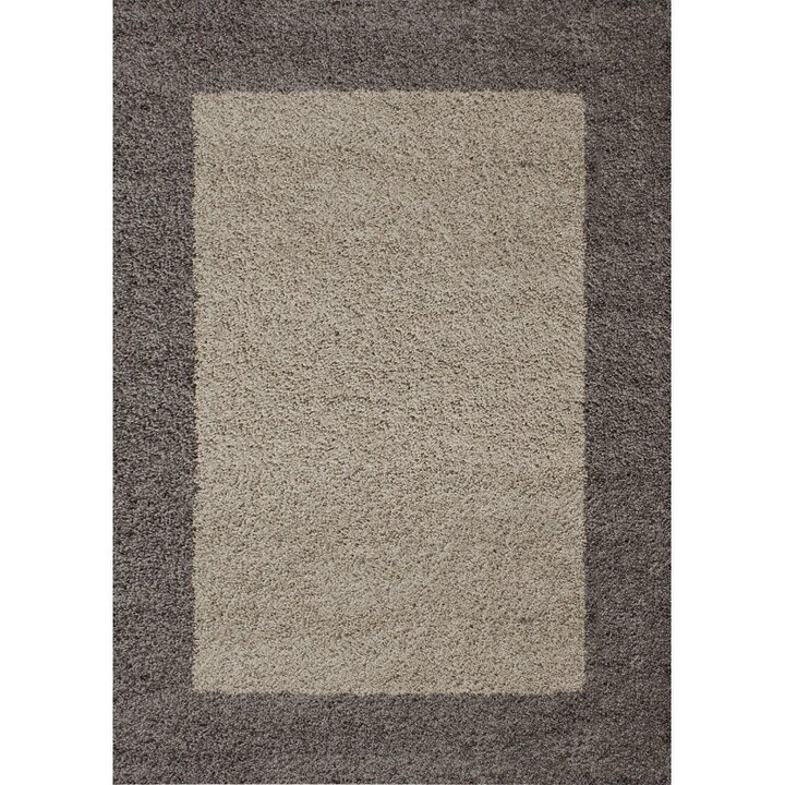 Hochflor Teppich - Edge Taupe