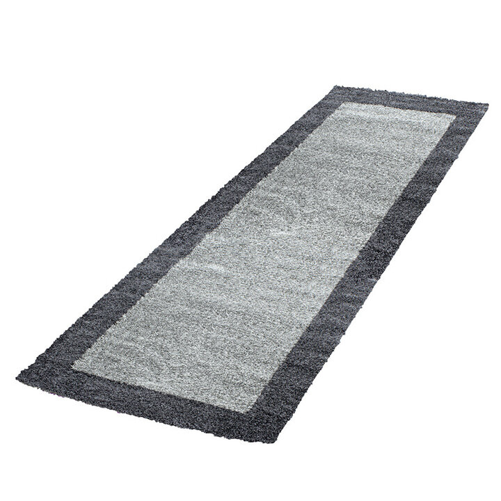 Hochflor Läufer - Edge Grau