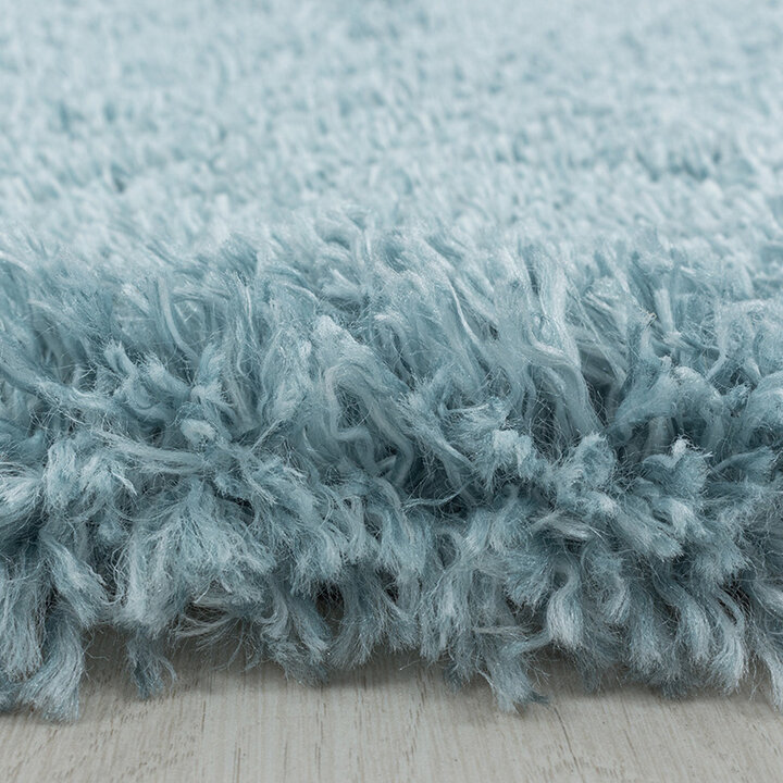 Hochflor Teppich - Fuzzy Hellblau
