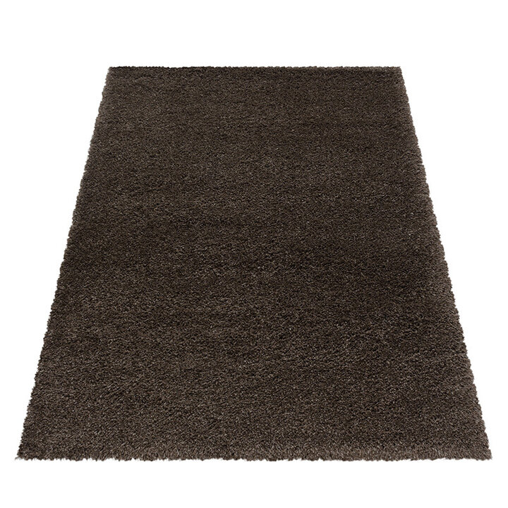 Hochflor Teppich - Fuzzy Braun