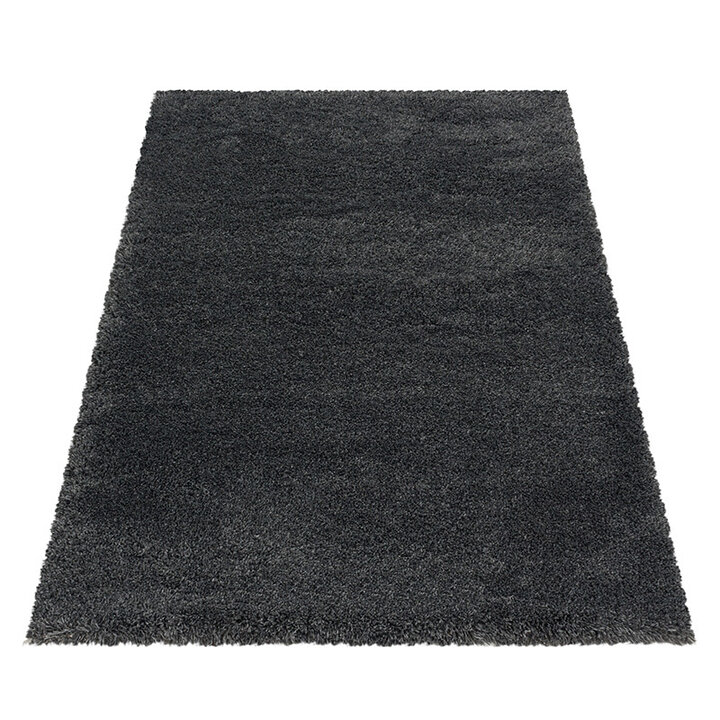 Hochflor Teppich - Fuzzy Dunkelgrau