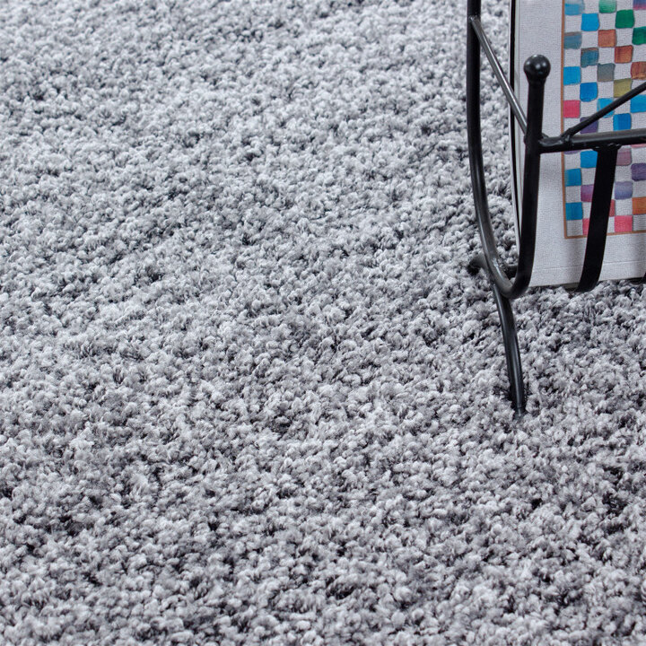 Hochflor Teppich - Life Hellgrau