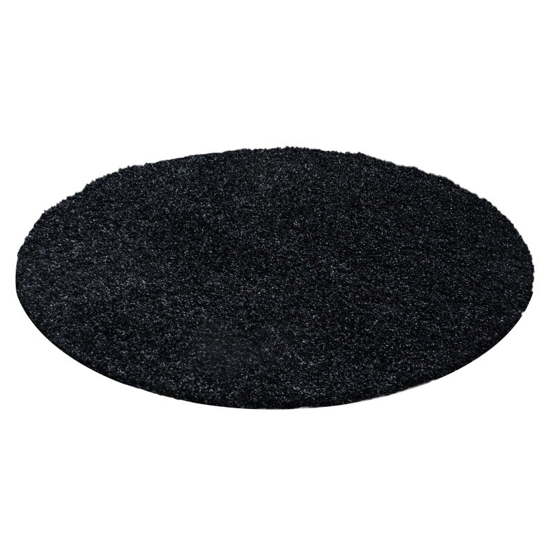 Hochflor Teppich Rund - Life Anthrazit