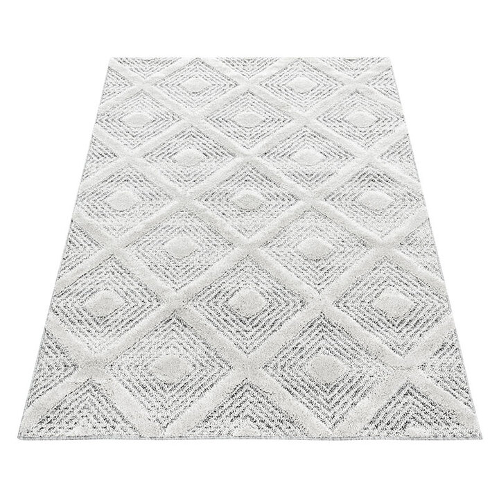 Teppich Skandinavisch - Pitea Ethno Creme Grau