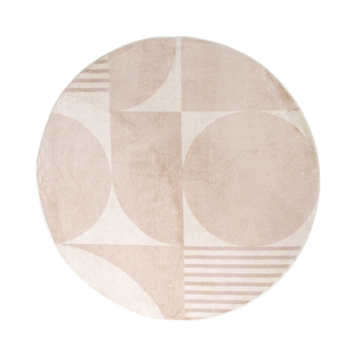 Skandinavischer teppiche rund - Aurora Circles Beige