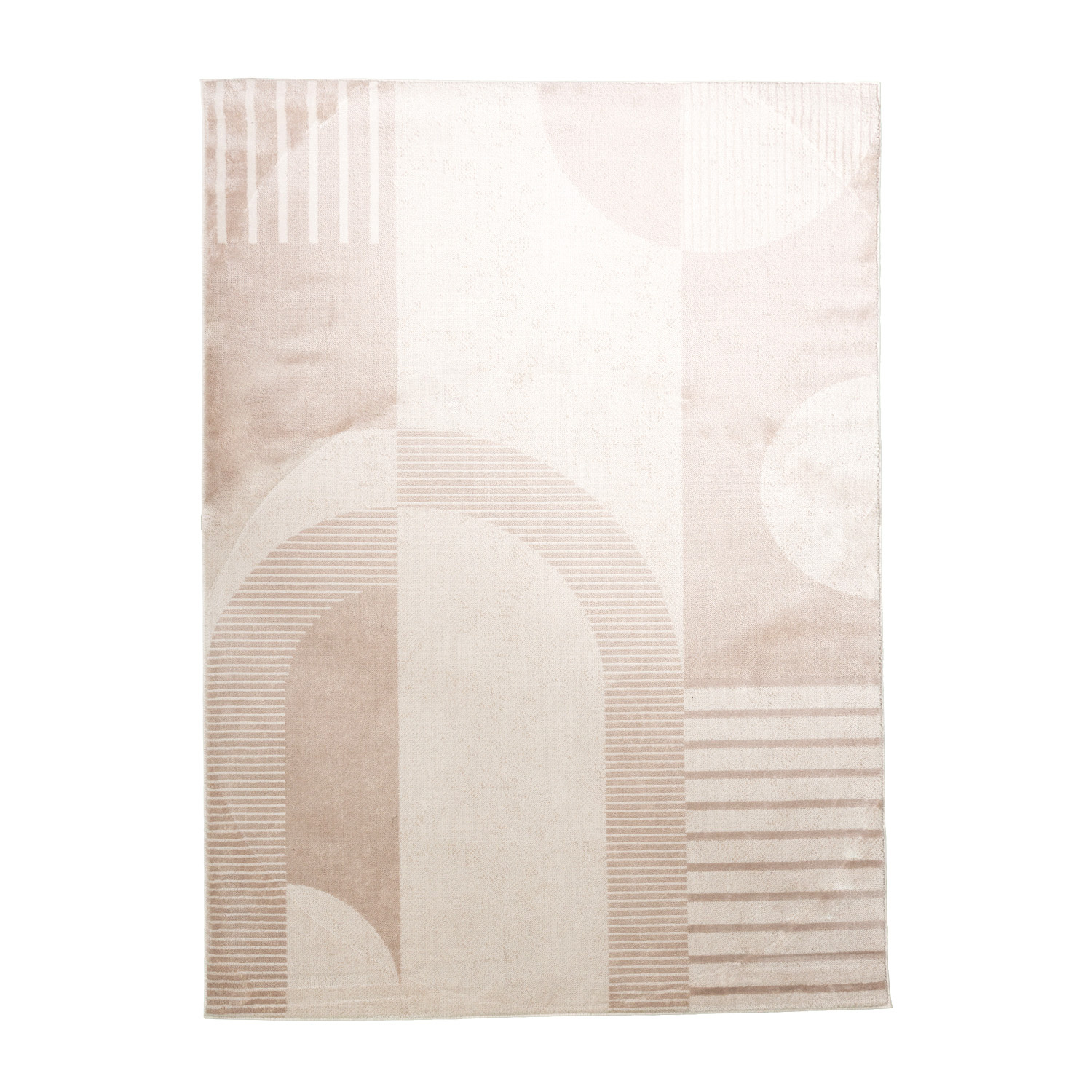 Skandinavischer Teppich - Aurora Shapes Beige - sfeer