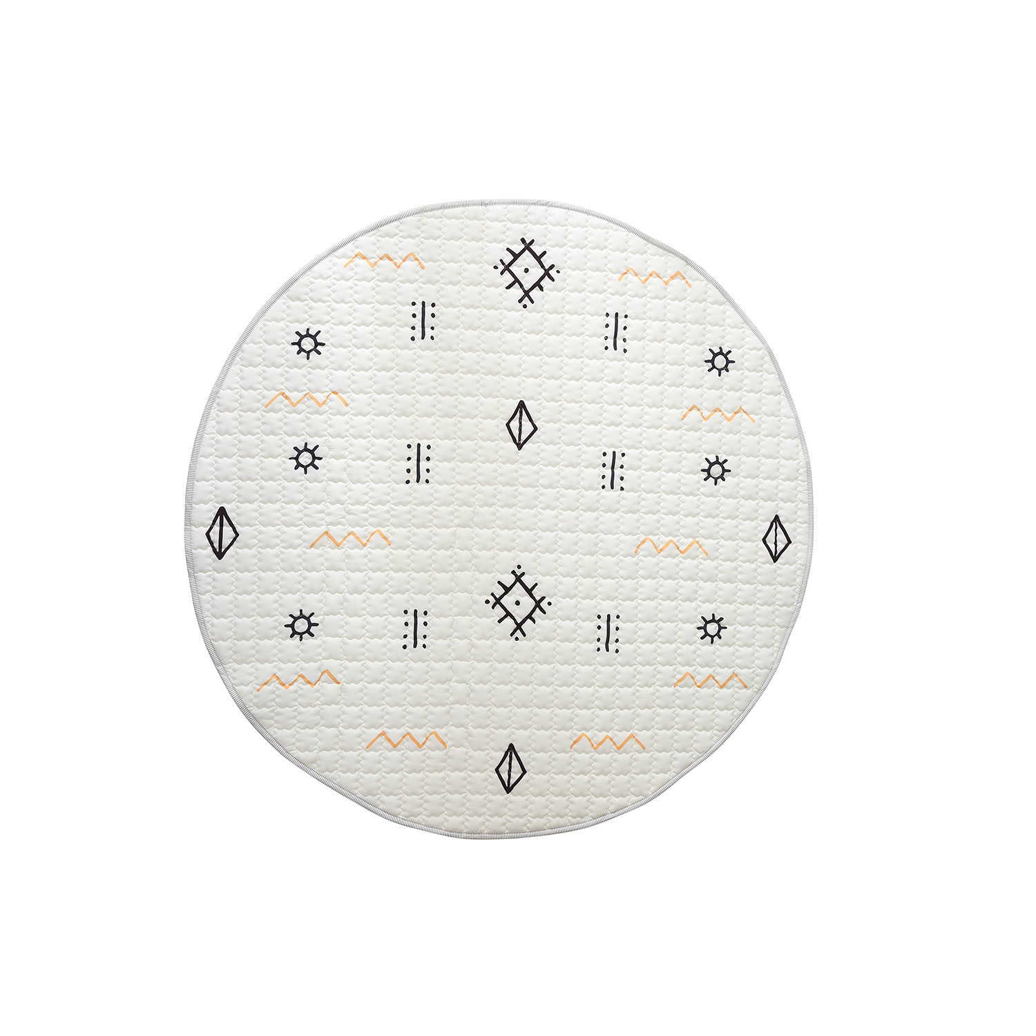Spielteppich Baby Rund - Noa Aztec Creme - sfeer