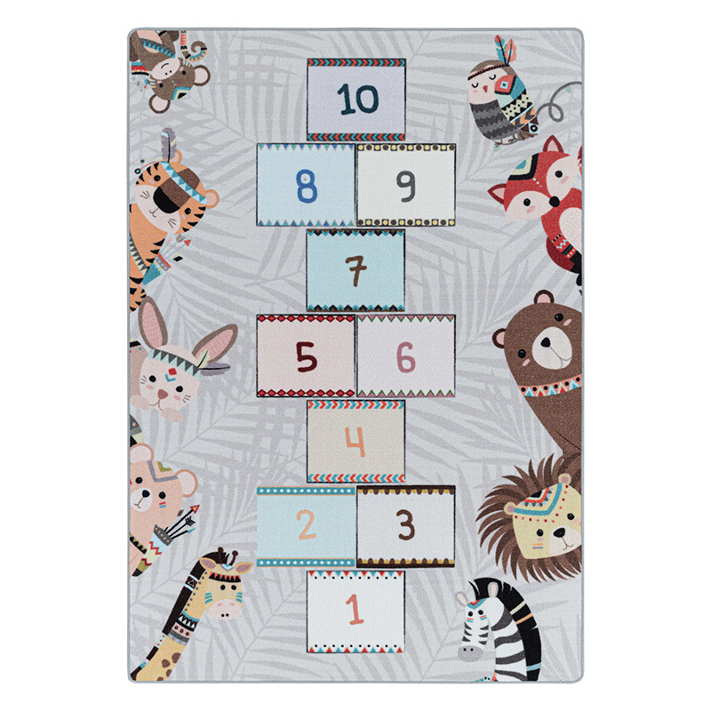 Spielteppich - Pleun Animals Hopscotch Grau - sfeer