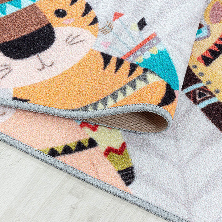 Spielteppich - Pleun Animals Hopscotch Grau