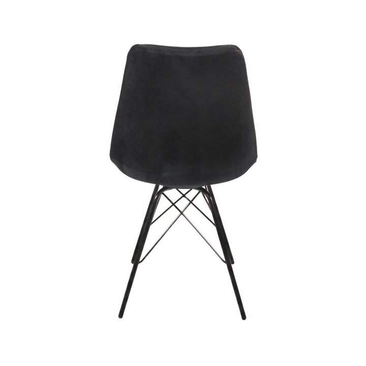 Samtstuhl - Schwarz