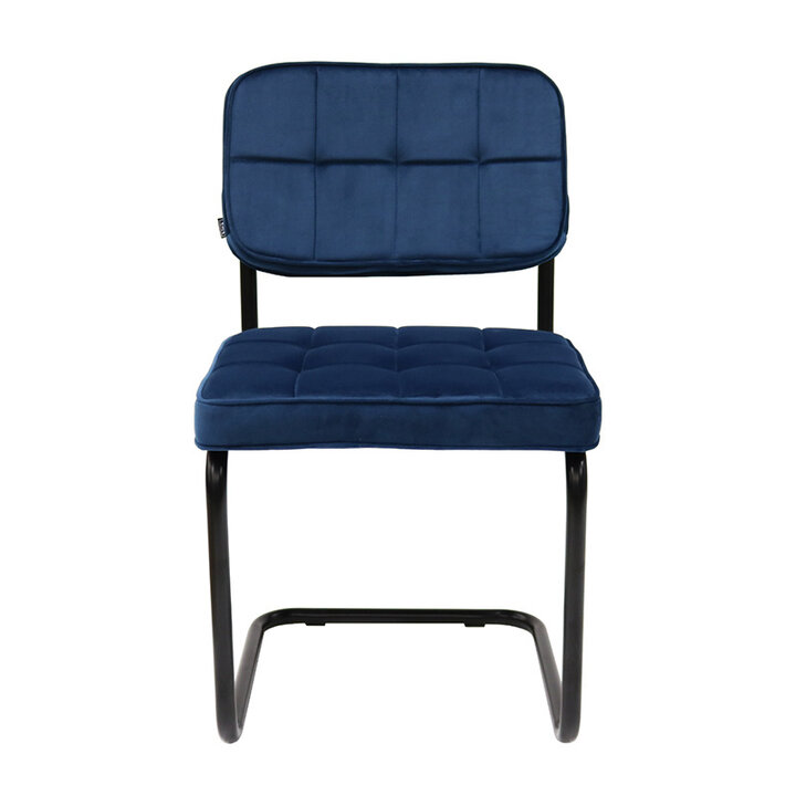 Samtstuhl - Ivy Dunkelblau