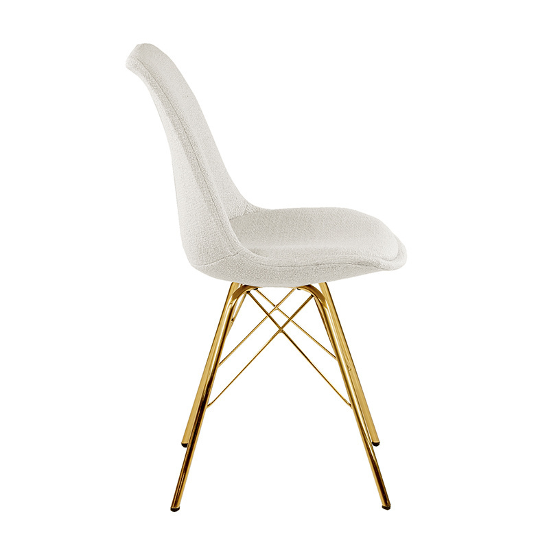 Polsterstuhl - Jens Weiß - Gold Gestell - sfeer