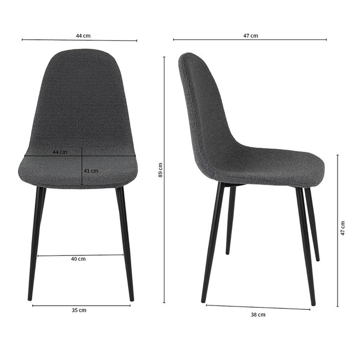 Esszimmerstuhl - Mees Anthrazit
