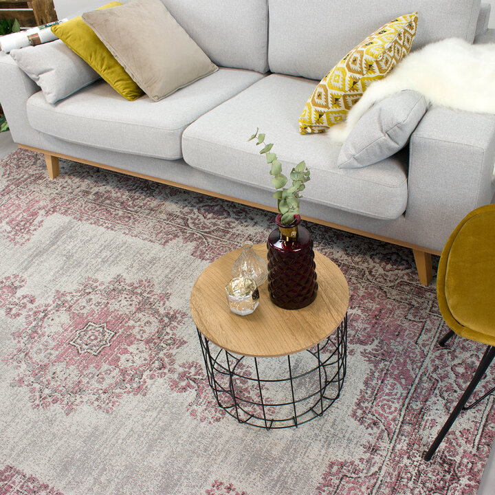 Teppich Vintage - Dreams Grau Rosa