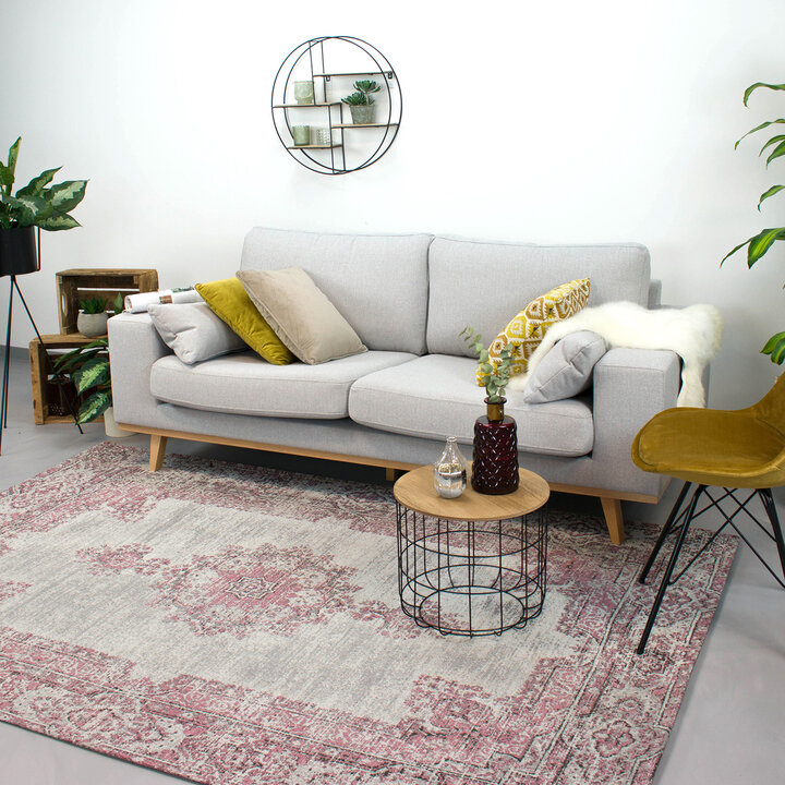Teppich Vintage - Dreams Grau Rosa