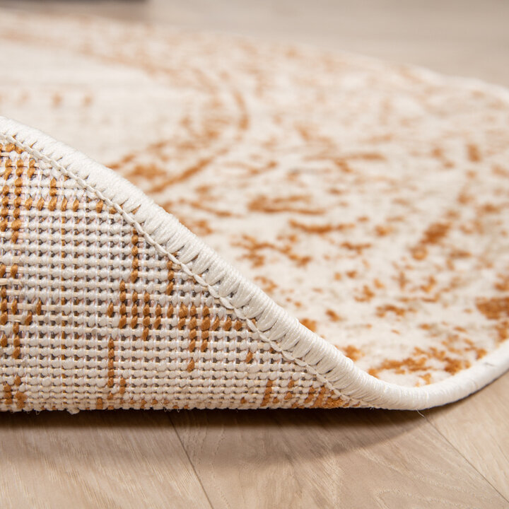 Teppich Vintage Rund - Spring Ethnic Creme Terra