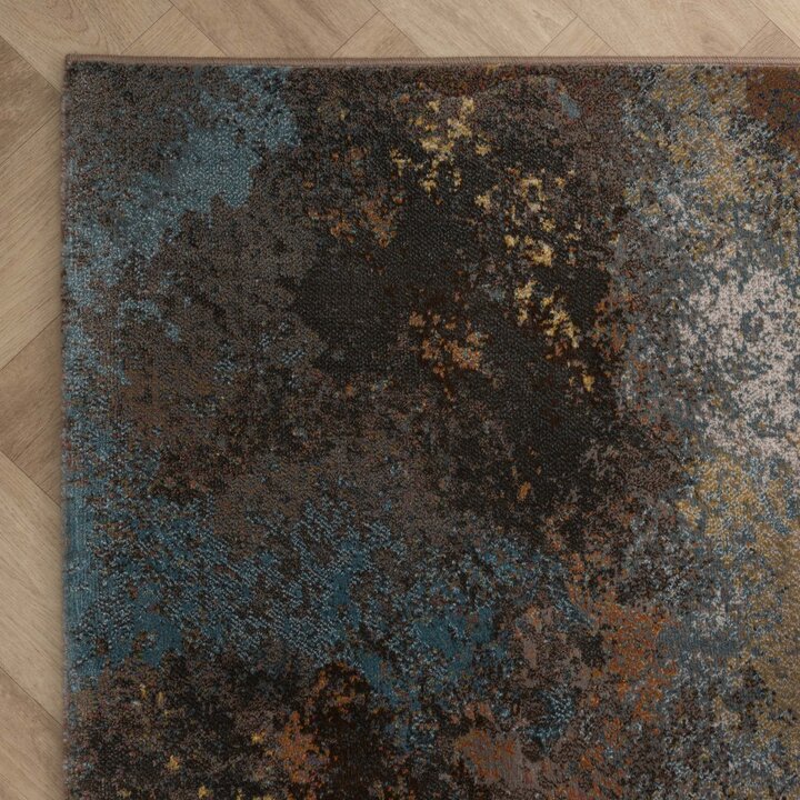 Industrielle Teppiche - Raphael Blau Terrakotta