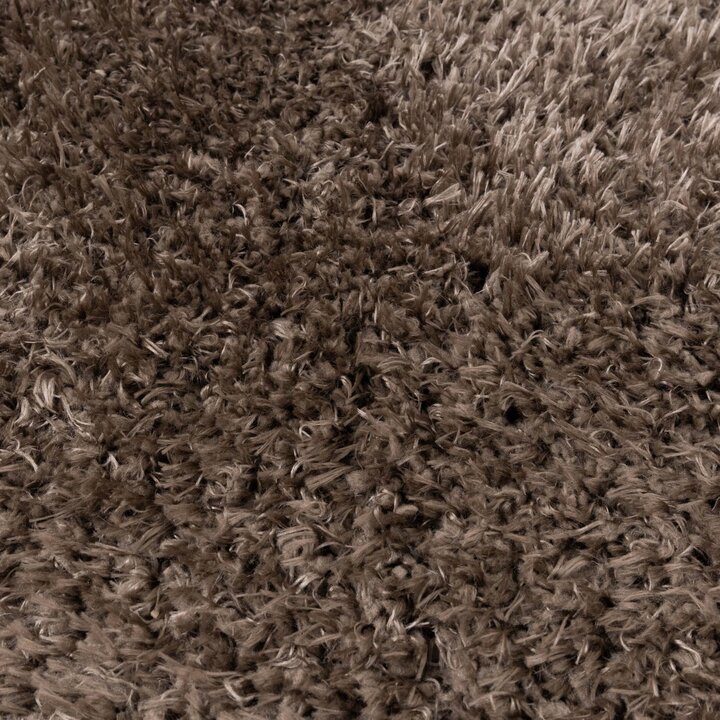 Shaggy Teppich Rund - Blaze Taupe