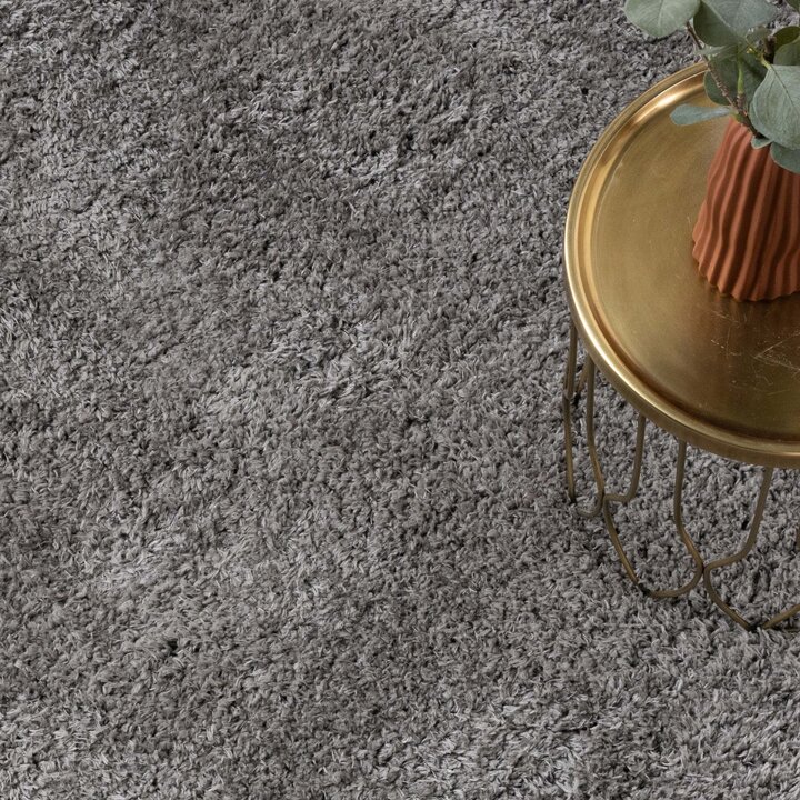 Shaggy Teppich Oval - Blaze Grau