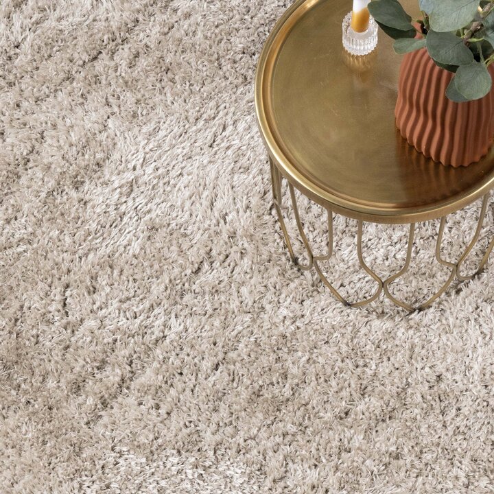 Shaggy Teppich Oval - Blaze Beige Grau