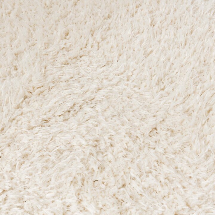 Shaggy Teppich Rund - Blaze Weiß