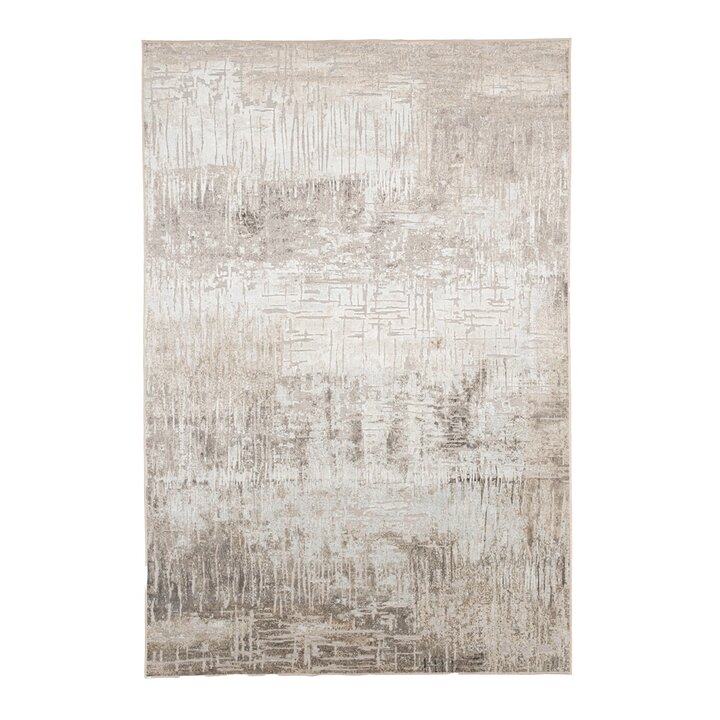 Teppich Modern - Hendrix Grunge Creme Grau