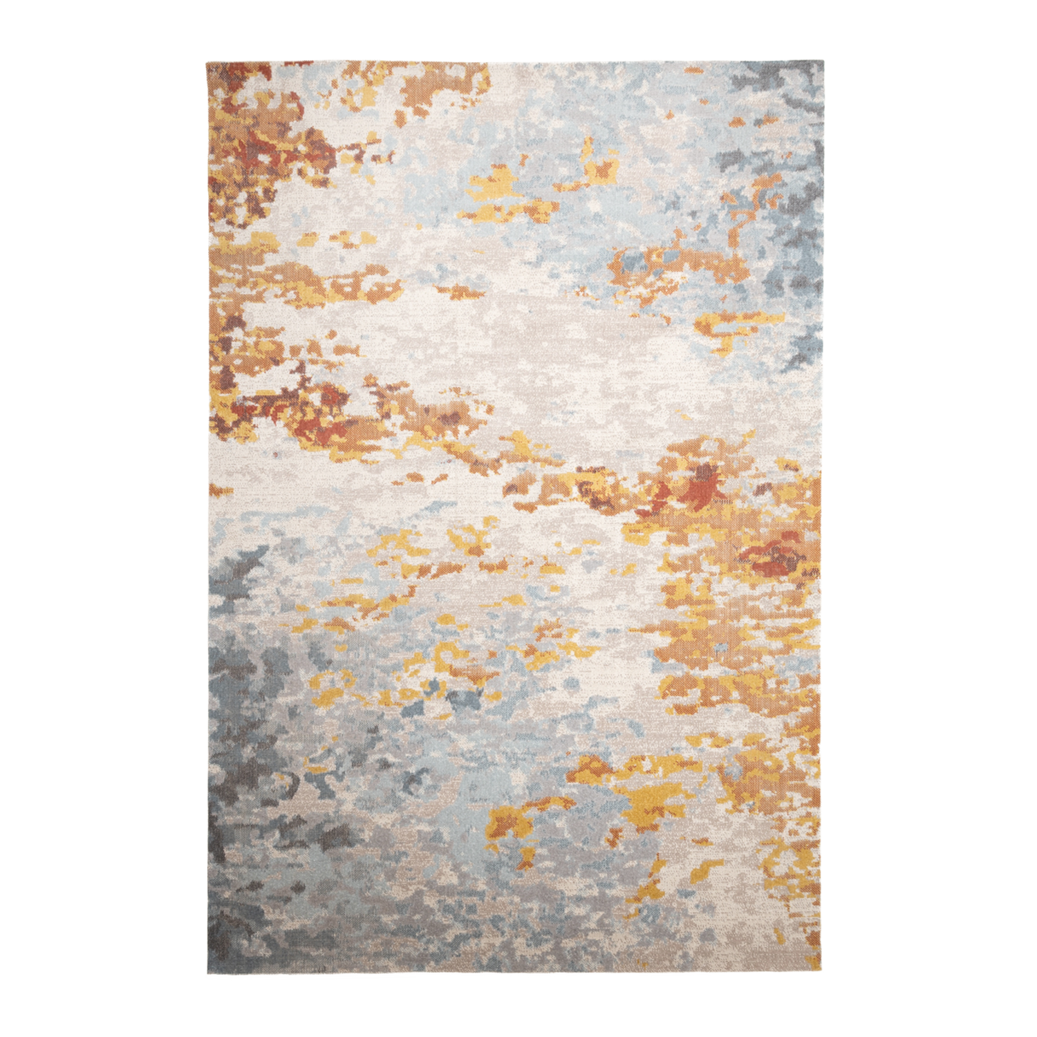 Moderner Teppich - Bush Blau Terracotta - sfeer