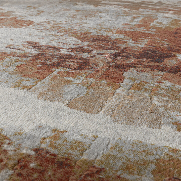 Designer Teppich - Marnix Grunge Creme Terrakotta